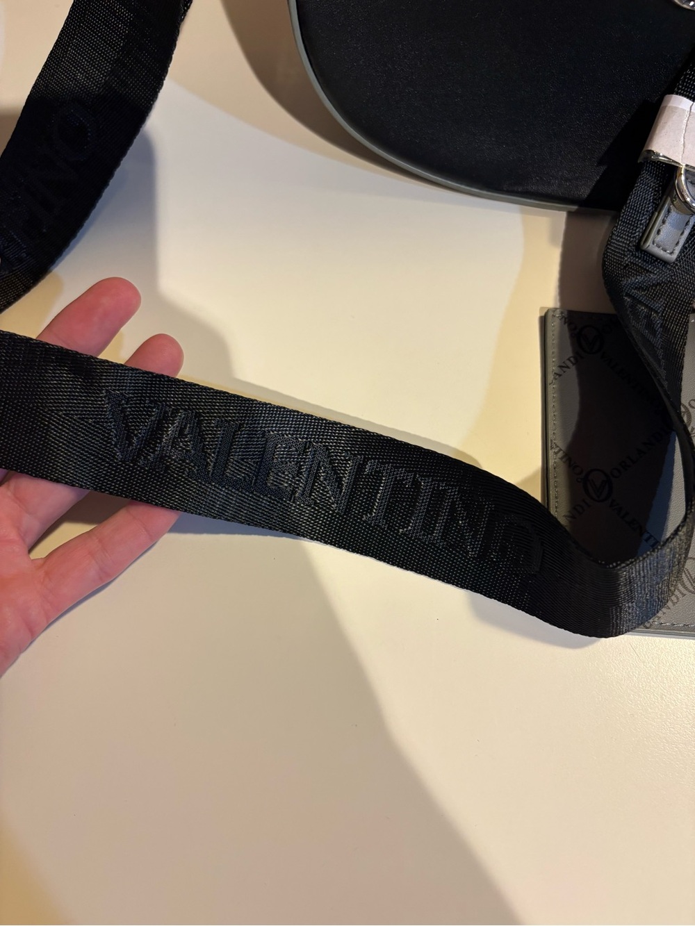 Valentino Orlandi Black Crossbody with Logo Tag - Picture 7 of 10
